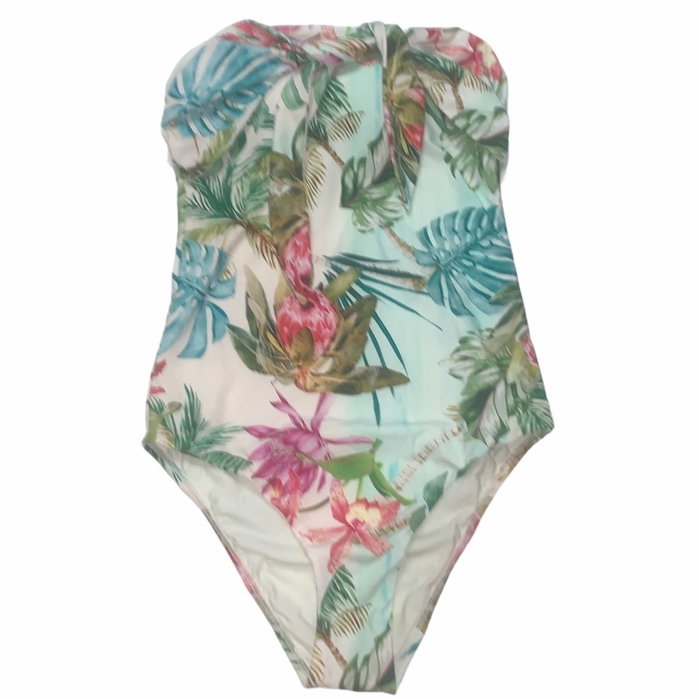 NWOT Pilyq Size Small Tulum Multi Tie One Piece Floral Swimsuit - Picture 6 of 11